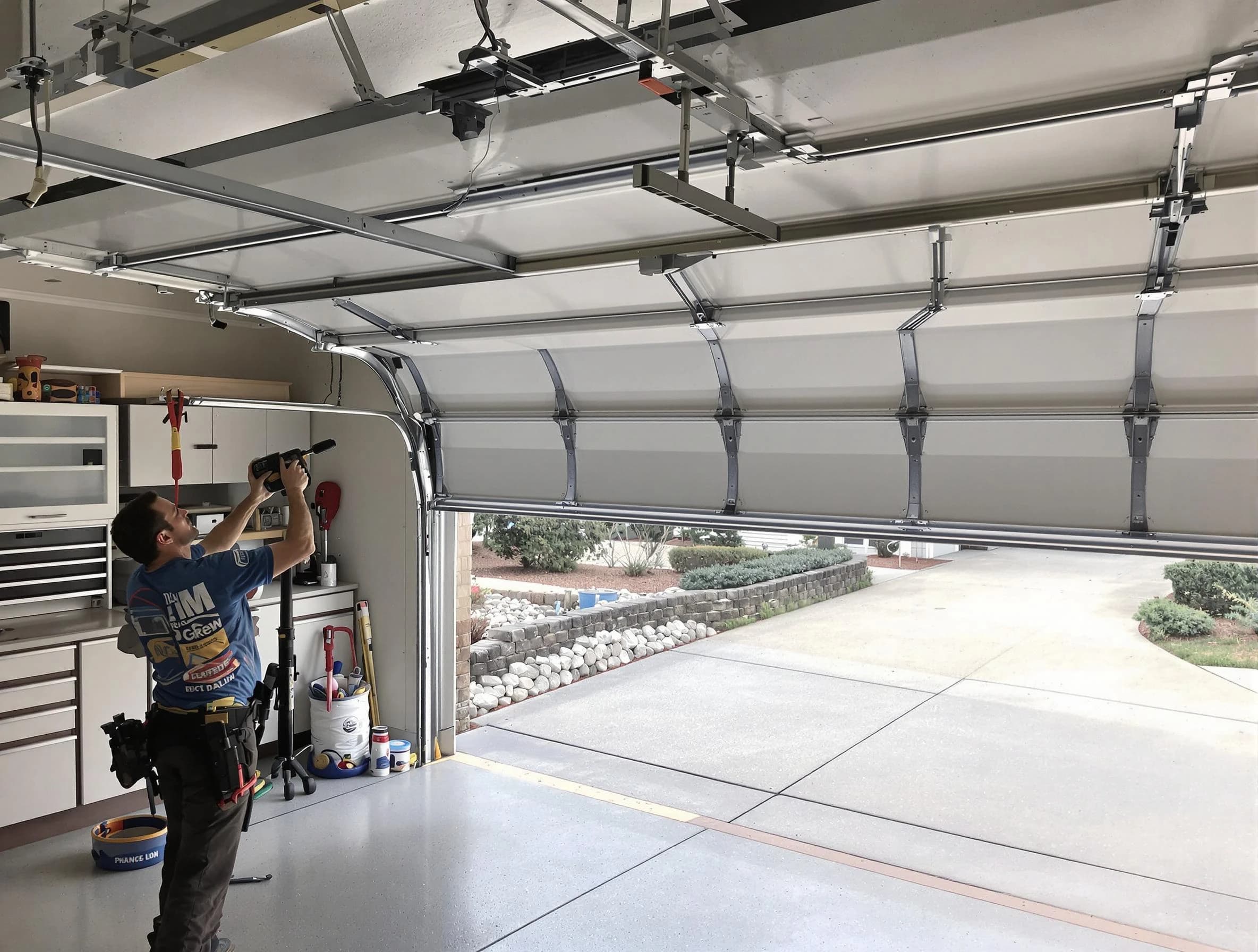 Garage door track repair service by South Fulton Garage Door Repair in South Fulton