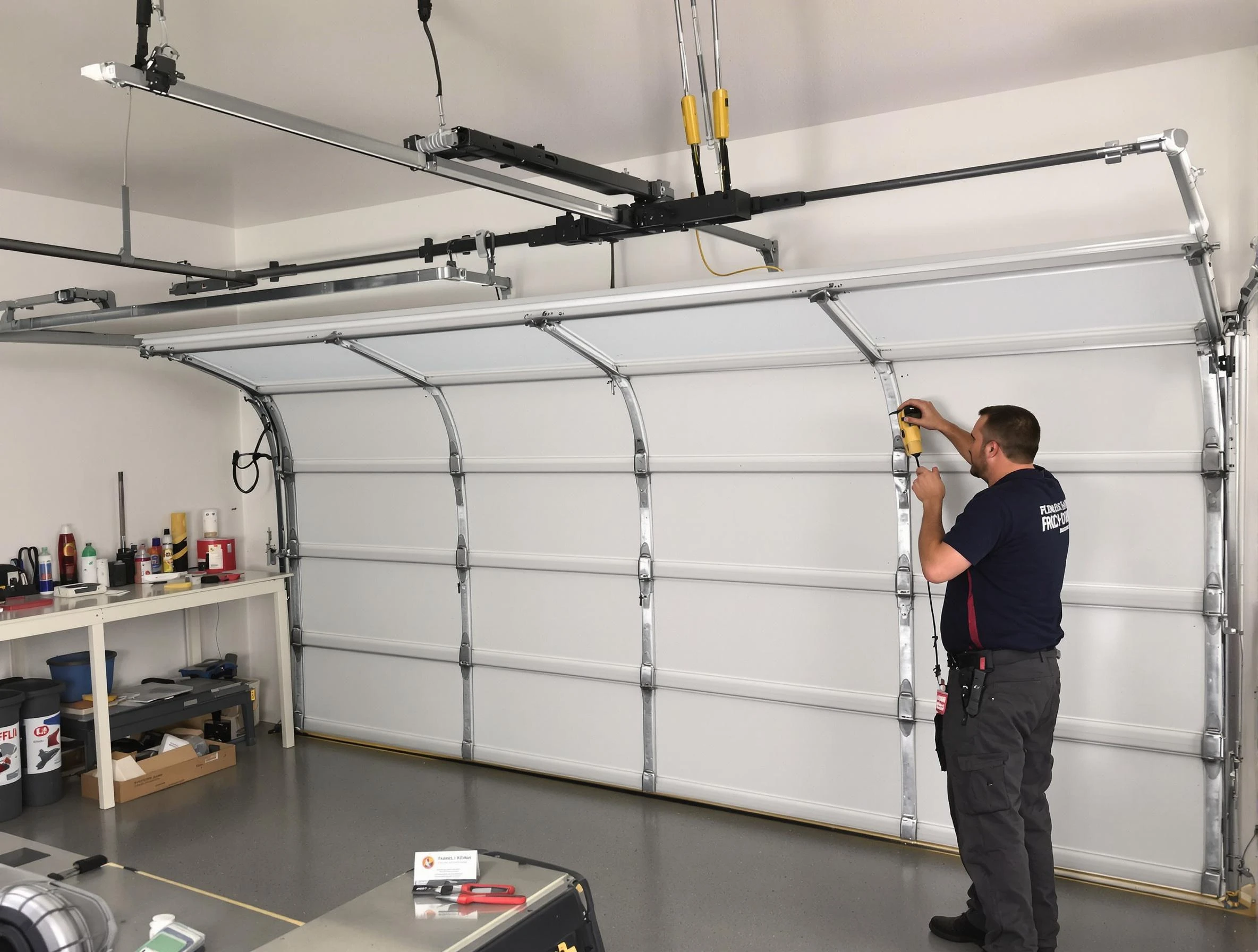South Fulton Garage Door Repair certified technician performing overhead door system repair in South Fulton