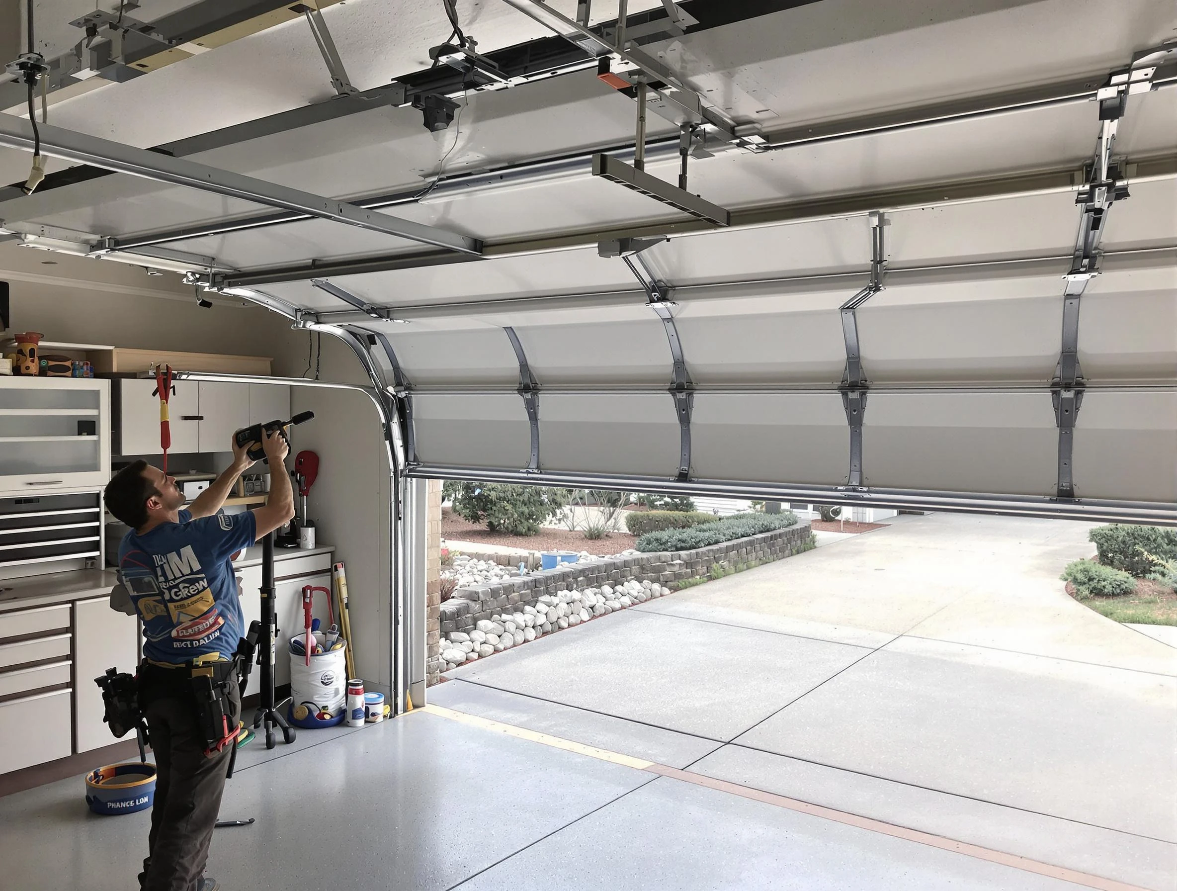 Garage door track repair service by South Fulton Garage Door Repair in South Fulton